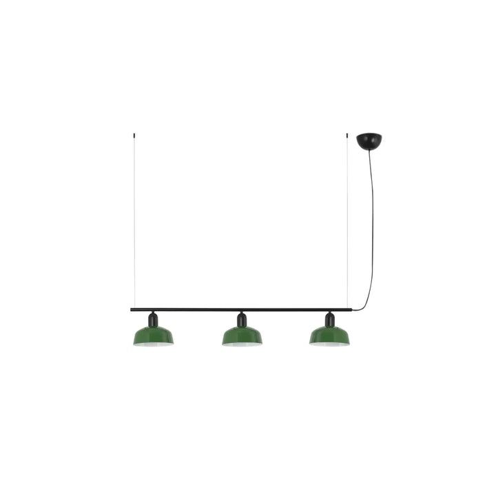 Suspension linéaire Tatawin S métal vert de Faro Barcelona