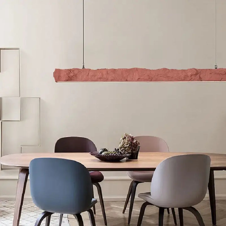 Suspension Linéaire Design Avec Finition Plâtre Sculpée

