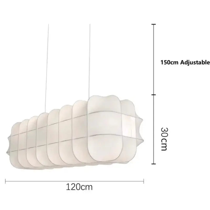 Suspension design en soie blanche moderne intérieur raffiné
