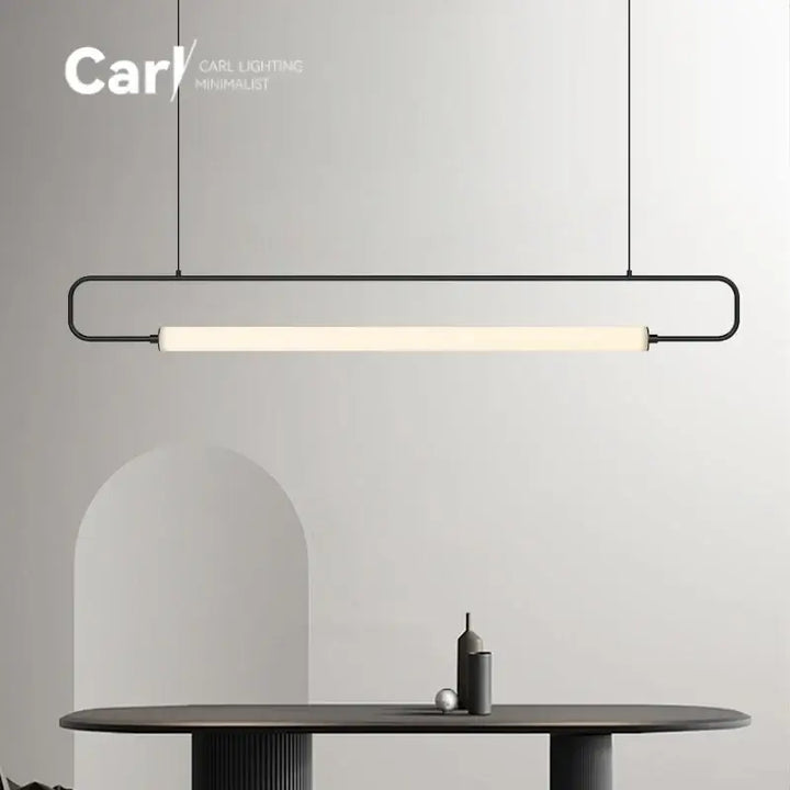 Suspension linéaire LED dorée minimaliste moderne
