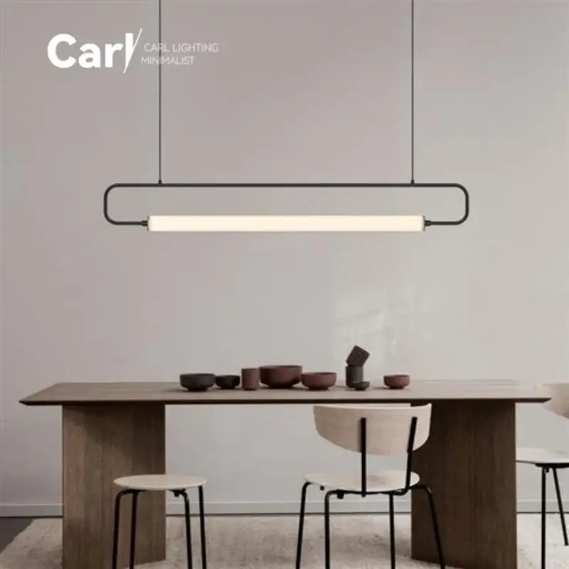 Suspension linéaire LED dorée minimaliste moderne

