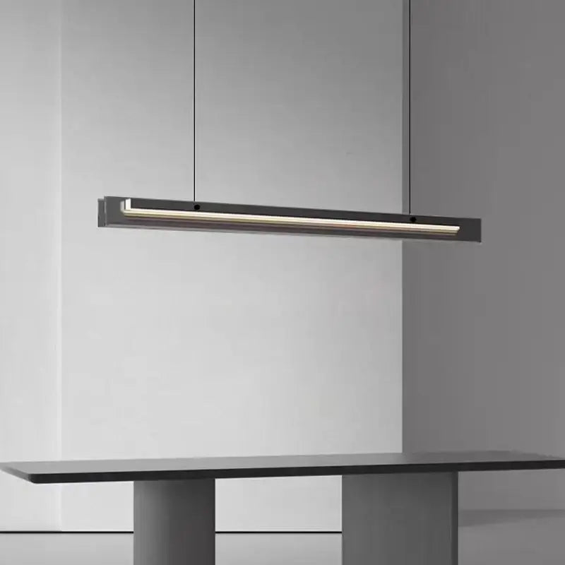 Modern Simple Led Chandelier For Dining Room Kitchen Bedroom Minimalism Decoration Black Glass Hanging Lamp Design