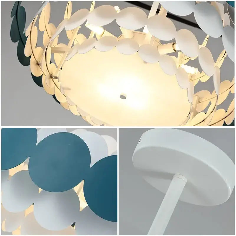 Suspension artistique en cercles colorés design unique