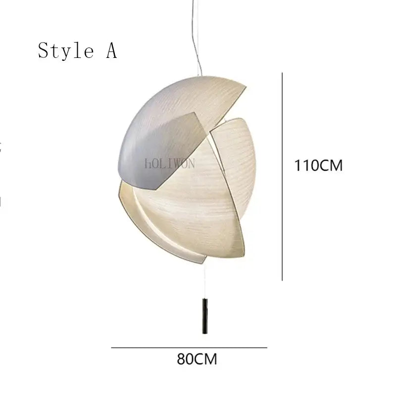 Suspension luminaire artistique en forme géométrique moderne