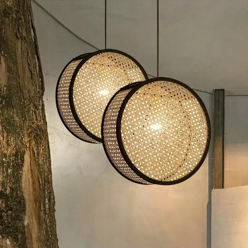 Suspension Luminaire Bambou Ronde Artisanale Élégance Naturelle