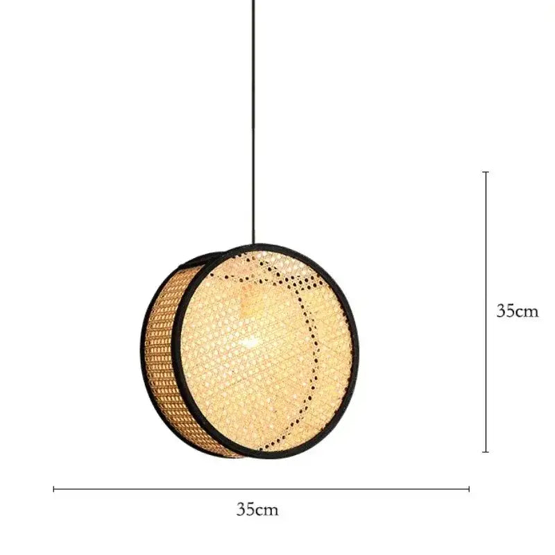 Suspension Luminaire Bambou Ronde Artisanale Élégance Naturelle