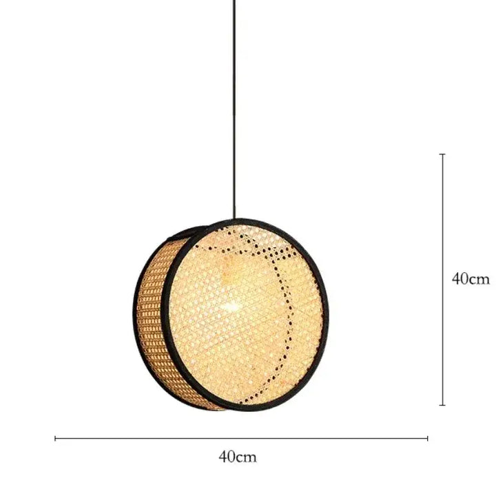 Suspension Luminaire Bambou Ronde Artisanale Élégance Naturelle