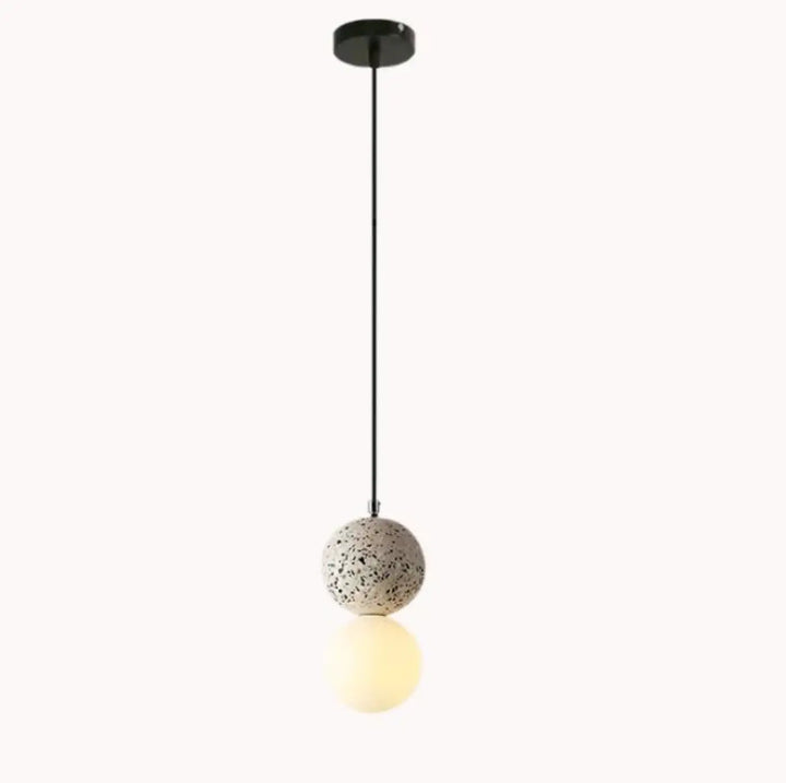 Suspension luminaire béton au design rond et élégant stylé