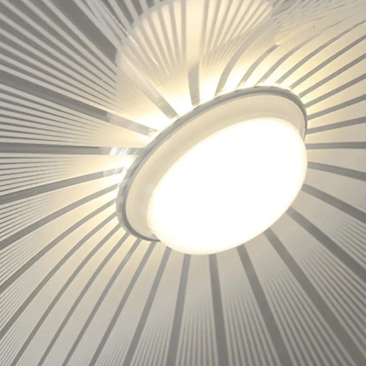 Suspension luminaire blanche inspirée de la feuille de lotus

