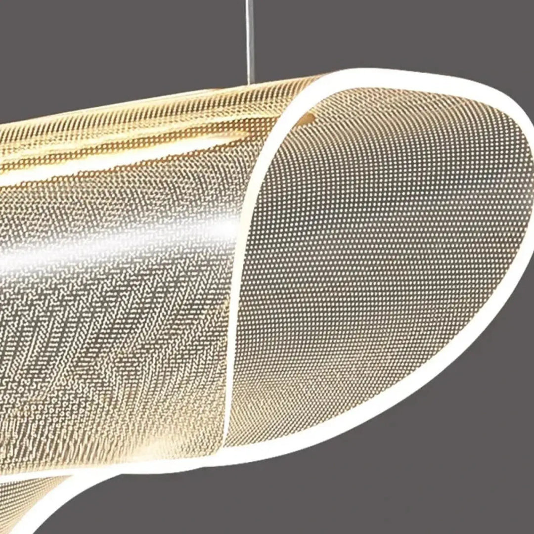Suspension luminaire blanche LED avec un support noir ajustable

