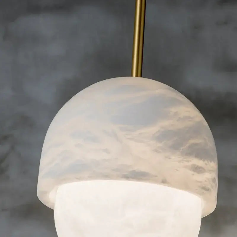 Suspension luminaire blanche en marbre design moderne chic