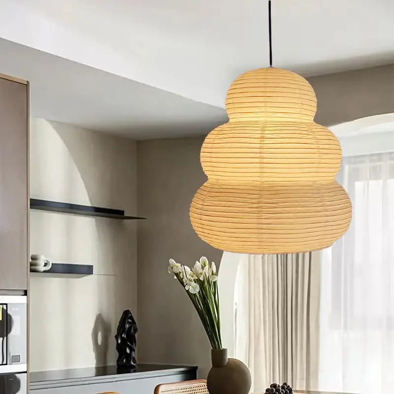 Suspension Luminaire Blanche En Forme De Jarre Style Naturel
