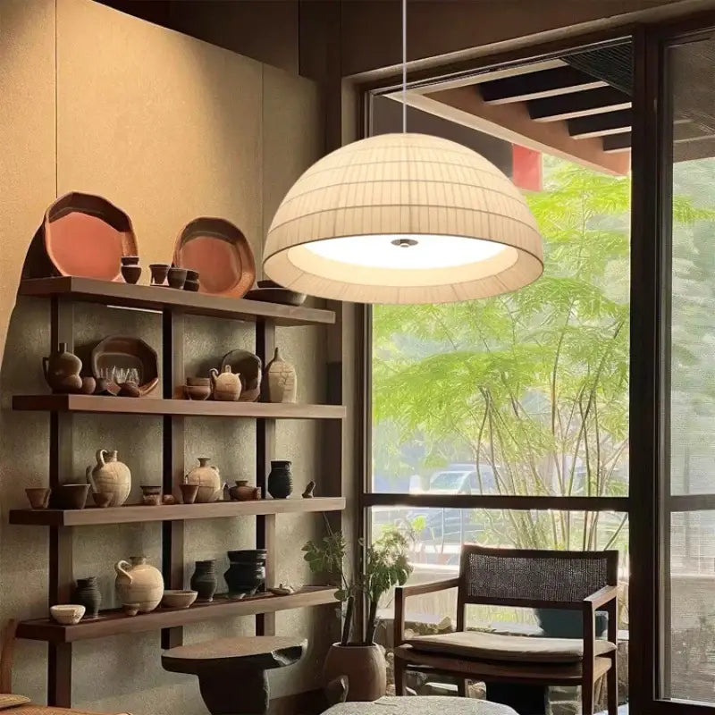 Suspension luminaire blanche pour salle à manger moderne

