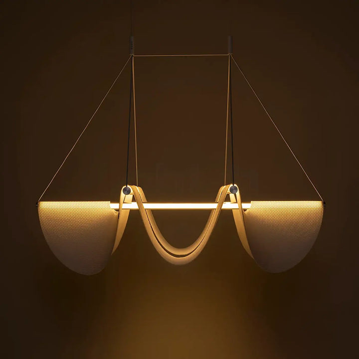 Suspension luminaire blanche pour salle a manger au style epure