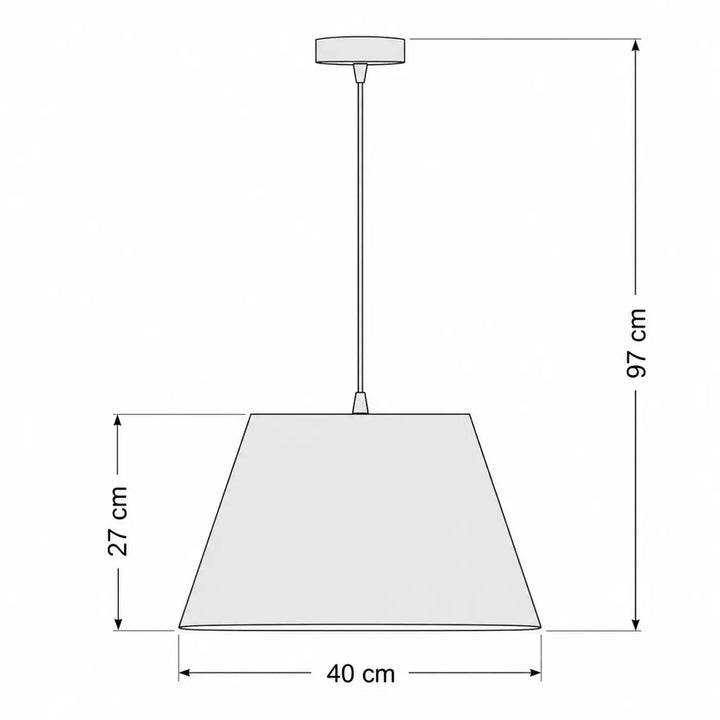 Suspension luminaire blanche bell jasmin avec abat-jour cylindrique en tissu effet velours au-dessus d’une table