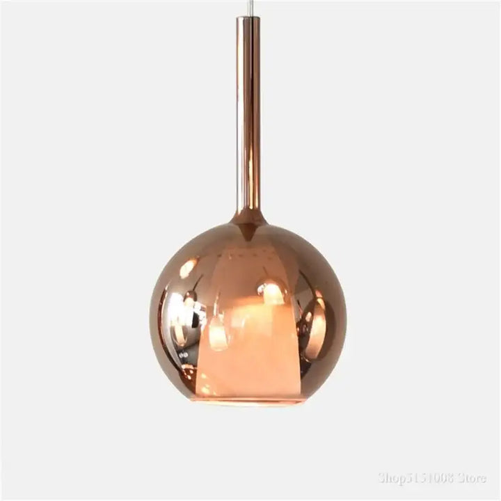 Suspension Luminaire En Boule De Verre Teinté