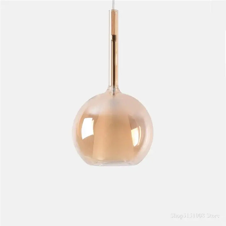 Suspension Luminaire En Boule De Verre Teinté