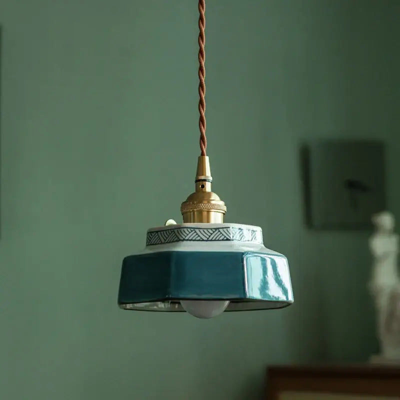 Suspension Luminaire Céramique Design Élégant Style Vintage