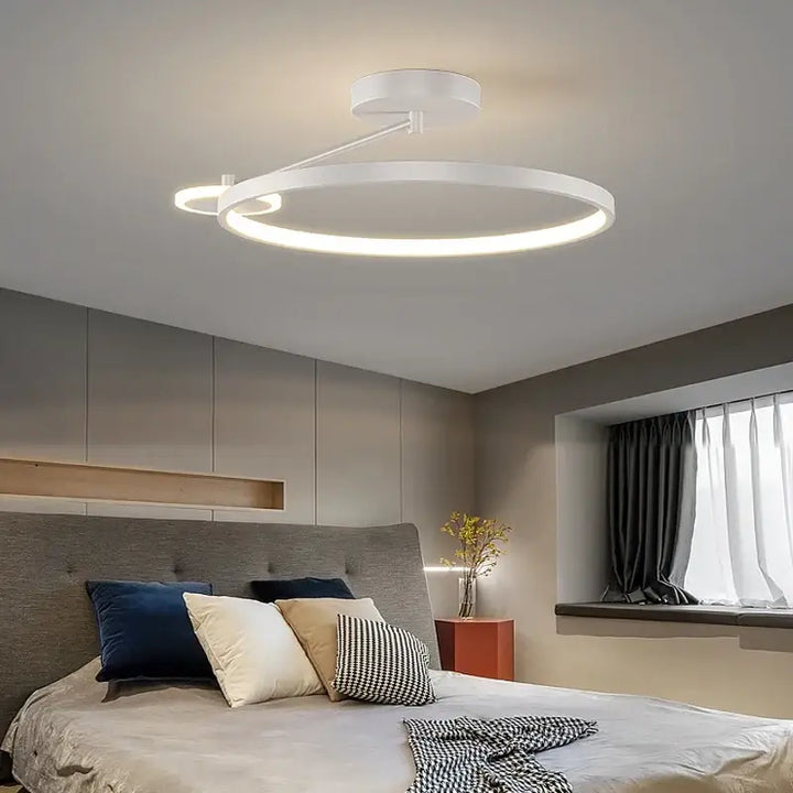 Suspension luminaire circulaire en métal minimaliste design moderne