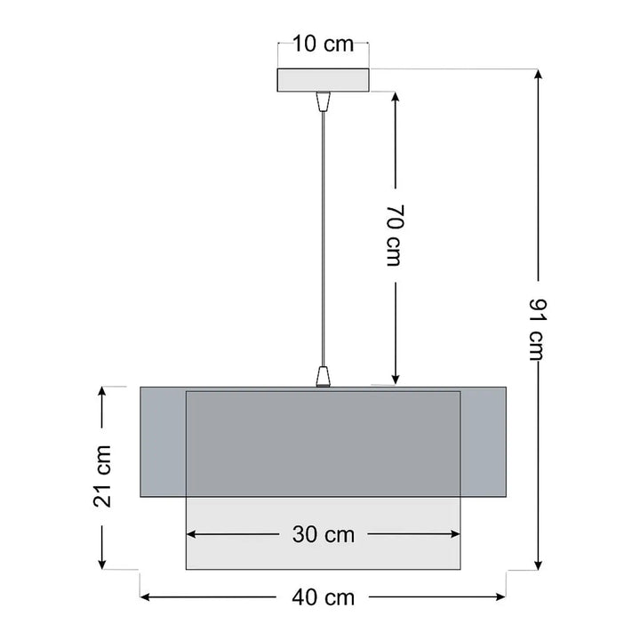 Suspension Luminaire | DUO (Creme/Doré)