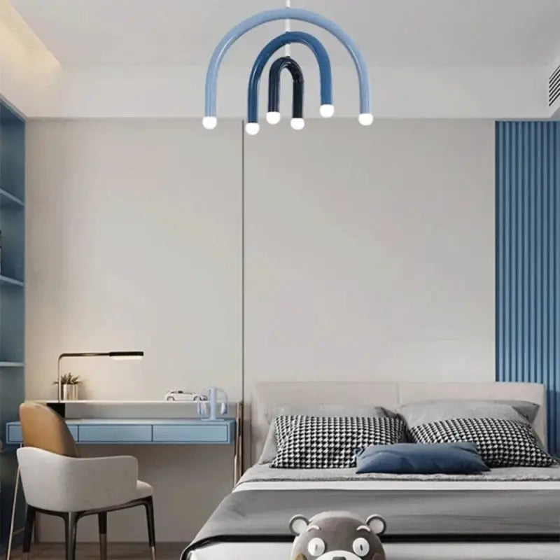 Suspension luminaire design en arcs arrondis moderne et élégant