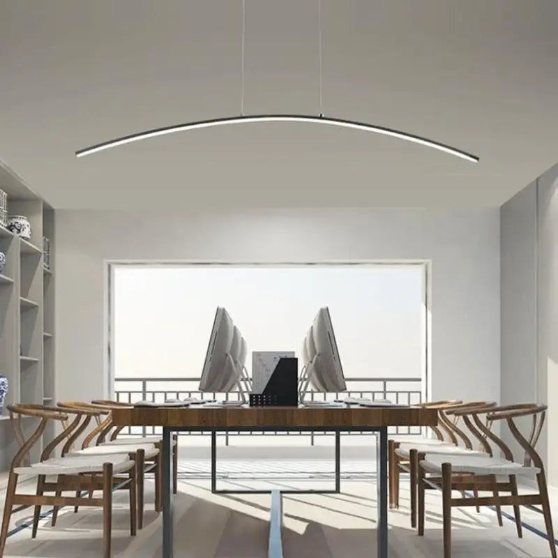 Suspension Luminaire Design Cuisine LED Courbée