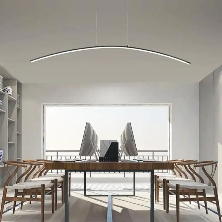Suspension Luminaire Design Cuisine LED Courbée