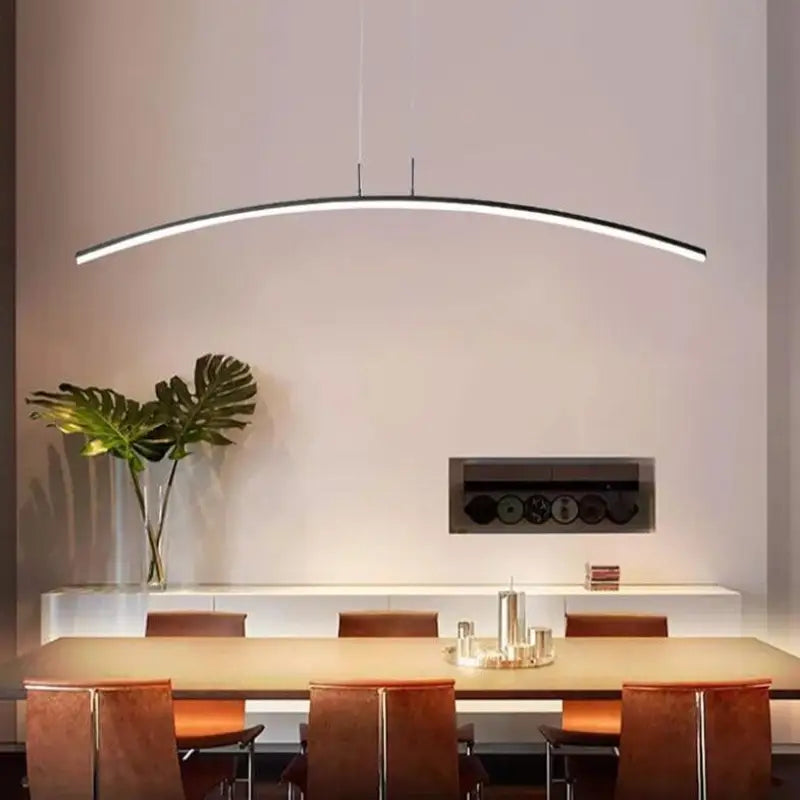 Suspension Luminaire Design Cuisine LED Courbée
