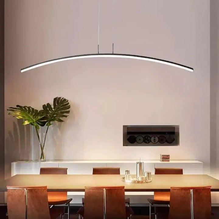 Suspension Luminaire Design Cuisine LED Courbée