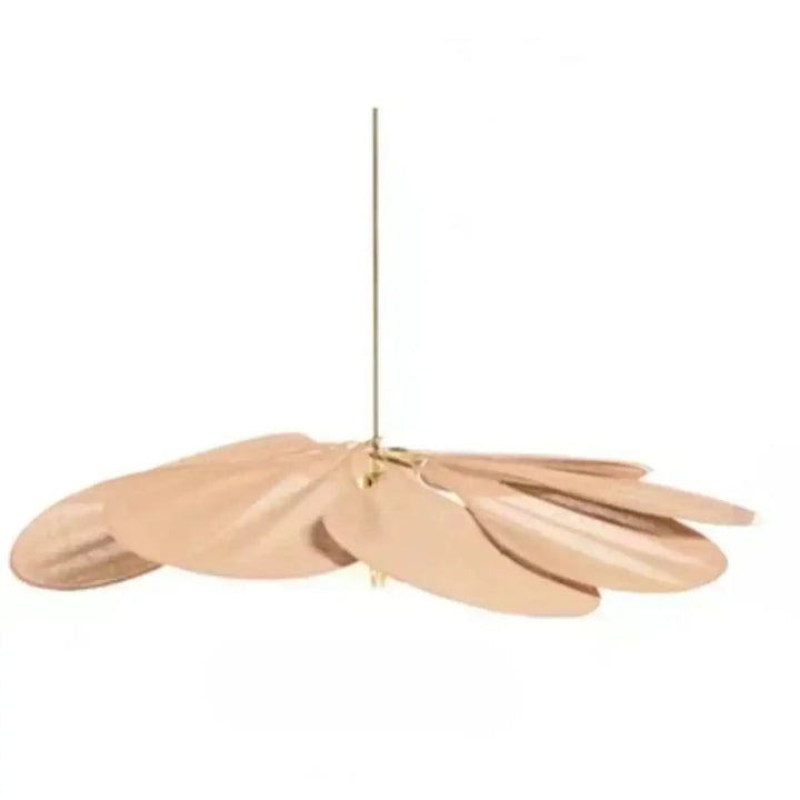 Suspension luminaire anthia en métal rosé avec design floral ailes de papillon délicat