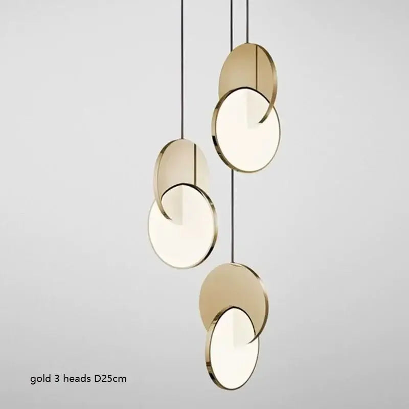 Suspension luminaire design géométrique en métal chic