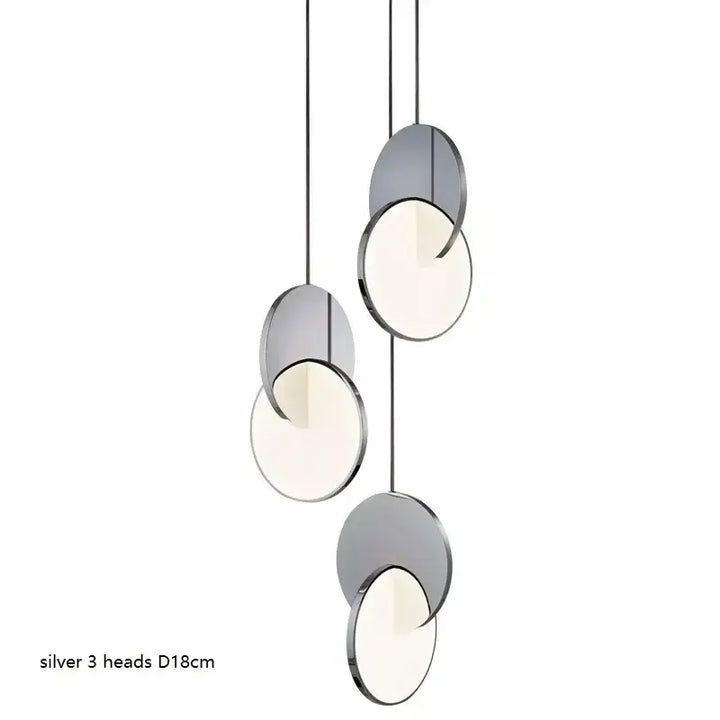 Suspension luminaire design géométrique en métal chic