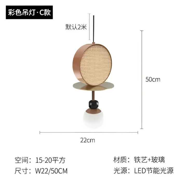 Suspension luminaire design moderne aux couleurs vives design