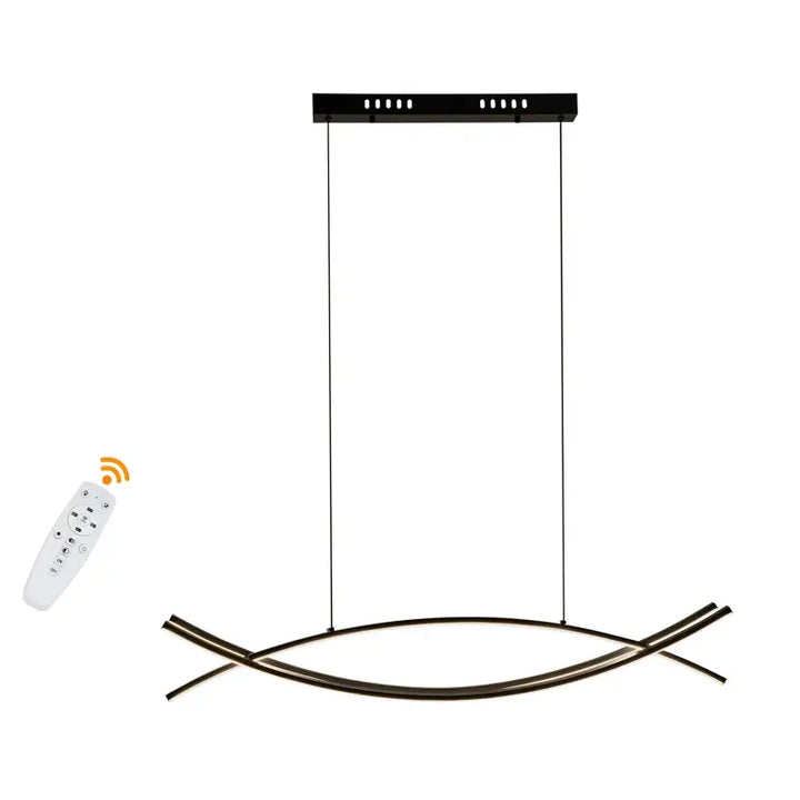 Suspension moderne led sculpturale noire style élégant