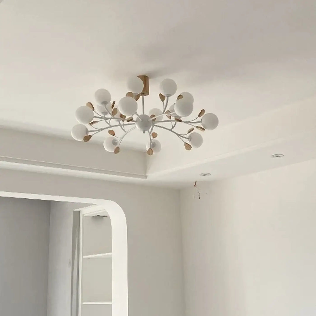 Suspension luminaire nordique de luxe avec branches élégantes