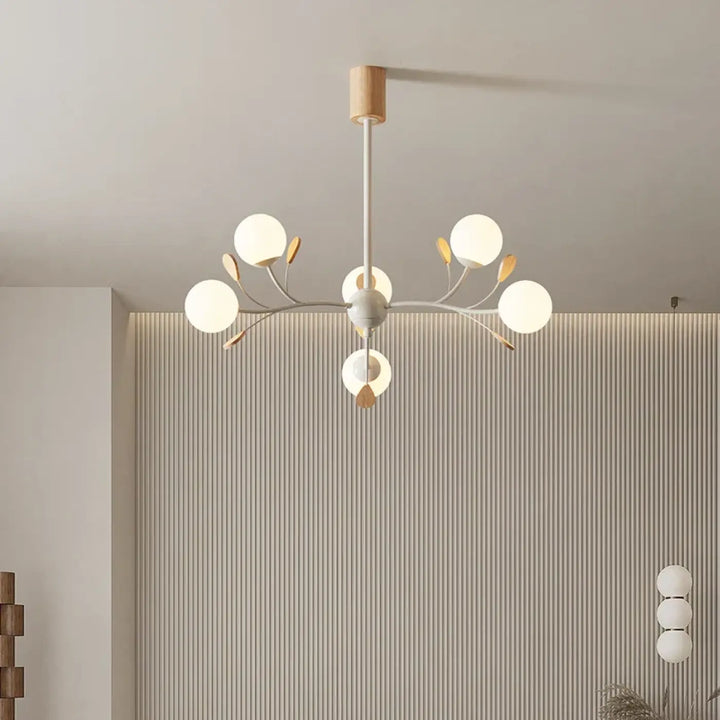 Suspension luminaire nordique de luxe avec branches élégantes