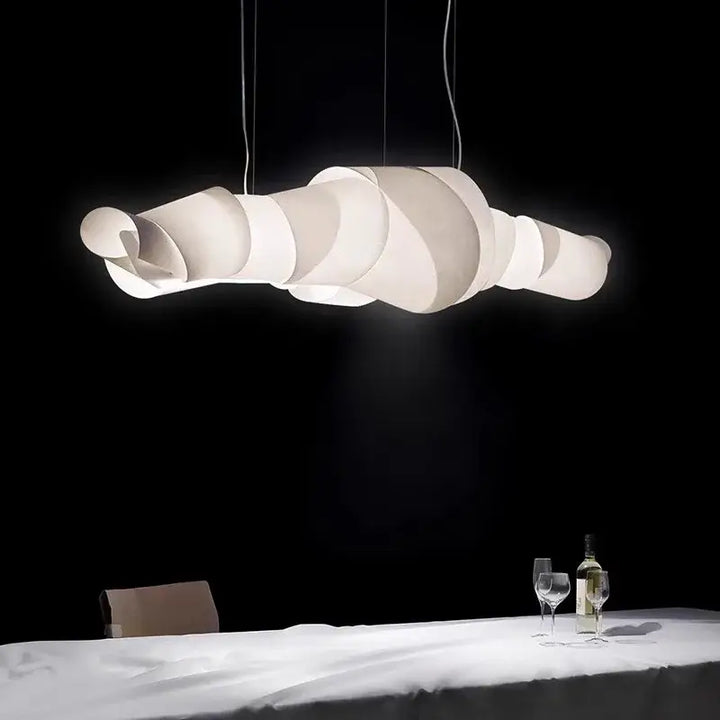 Suspension luminaire design organique blanc moderne