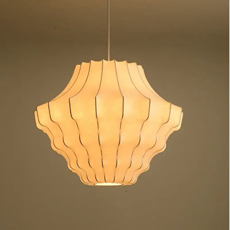 Suspension design organique blanche moderne style pur