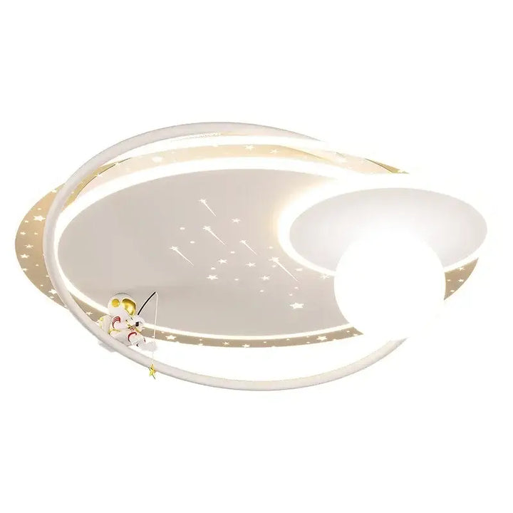 Suspension luminaire design planète et anneaux led moderne