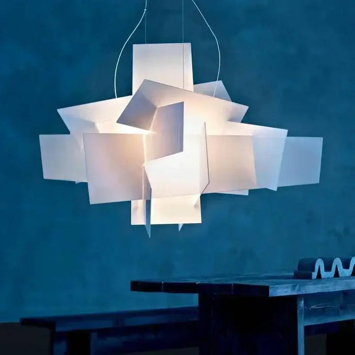 Suspension Luminaire Design Sculptural Rouge Ou Blanc Chic Élégant