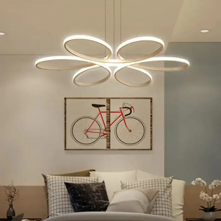 Suspension Luminaire Noeud Représentant Une Fleur Style Moderne
