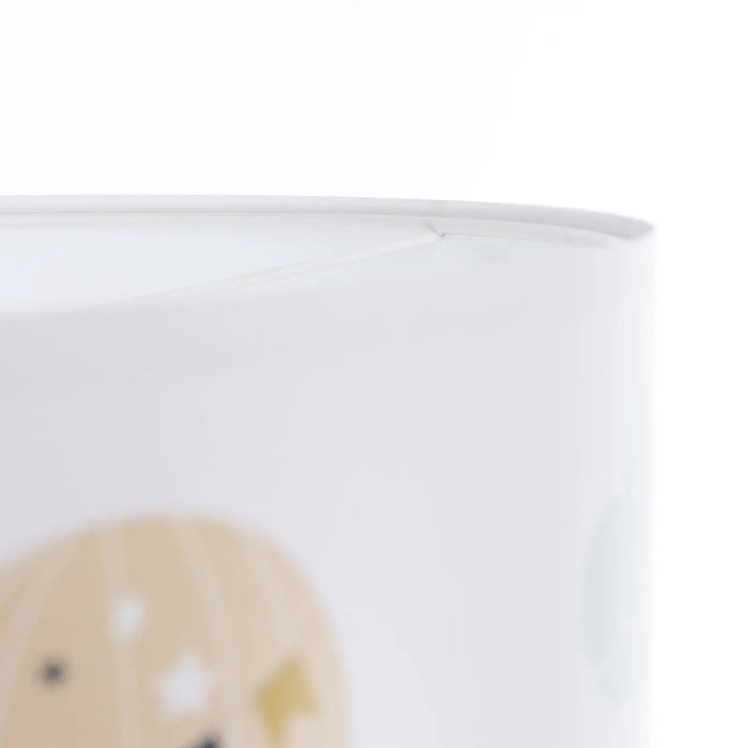 Suspension luminaire enfant blanc avec abat-jour cylindrique et design lapin rêveur accessoires décoratifs