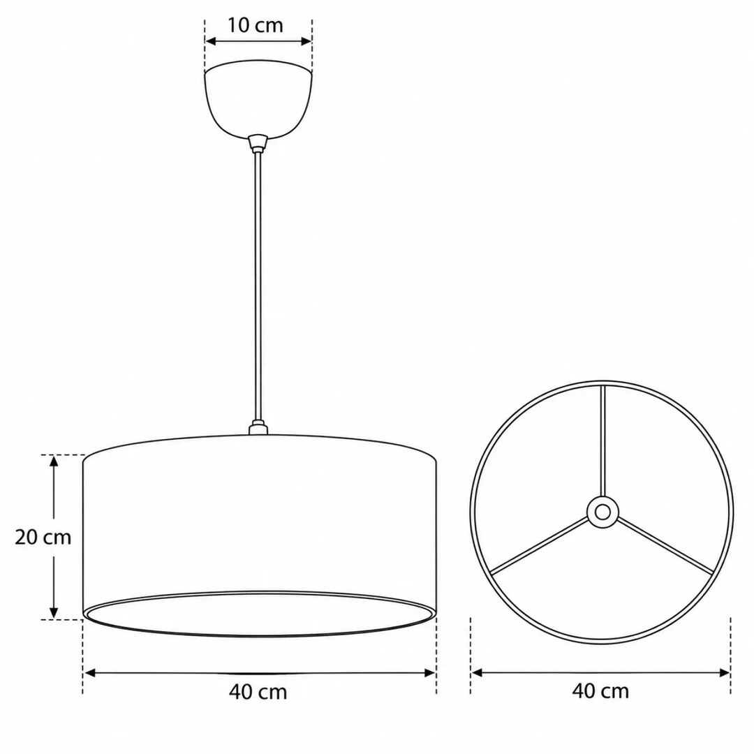 Suspension luminaire enfant multicolore avec finitions soignées et design minimaliste en métal pour paysages multicolores
