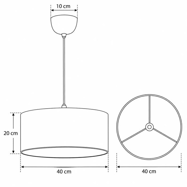 Suspension luminaire enfant multicolore avec finitions soignées et design minimaliste en métal pour paysages multicolores