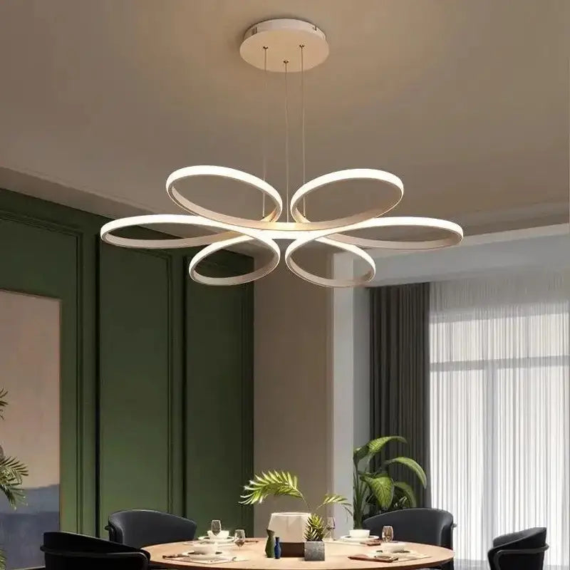 Suspension Luminaire Noeud Représentant Une Fleur Style Moderne