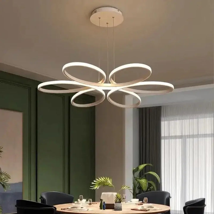 Suspension Luminaire Noeud Représentant Une Fleur Style Moderne