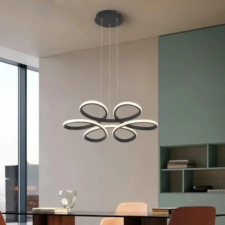 Suspension Luminaire Noeud Représentant Une Fleur Style Moderne