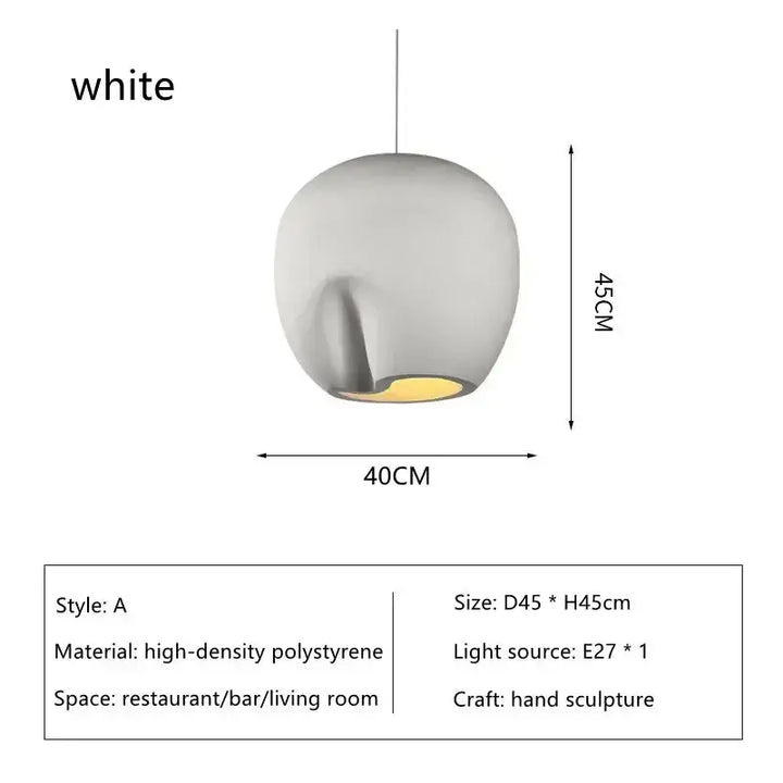 Suspension luminaire forme organique style contemporain