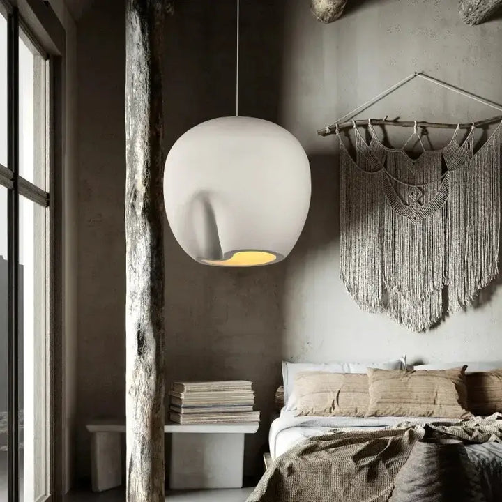 Suspension luminaire forme organique style contemporain