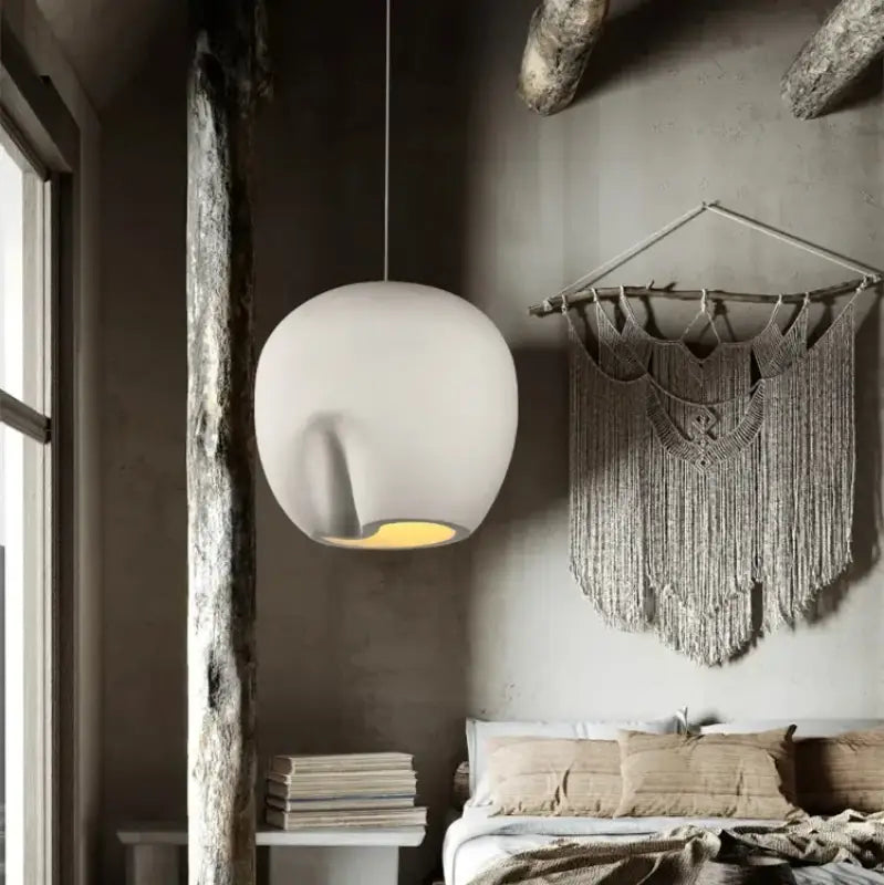 Suspension luminaire forme organique style contemporain